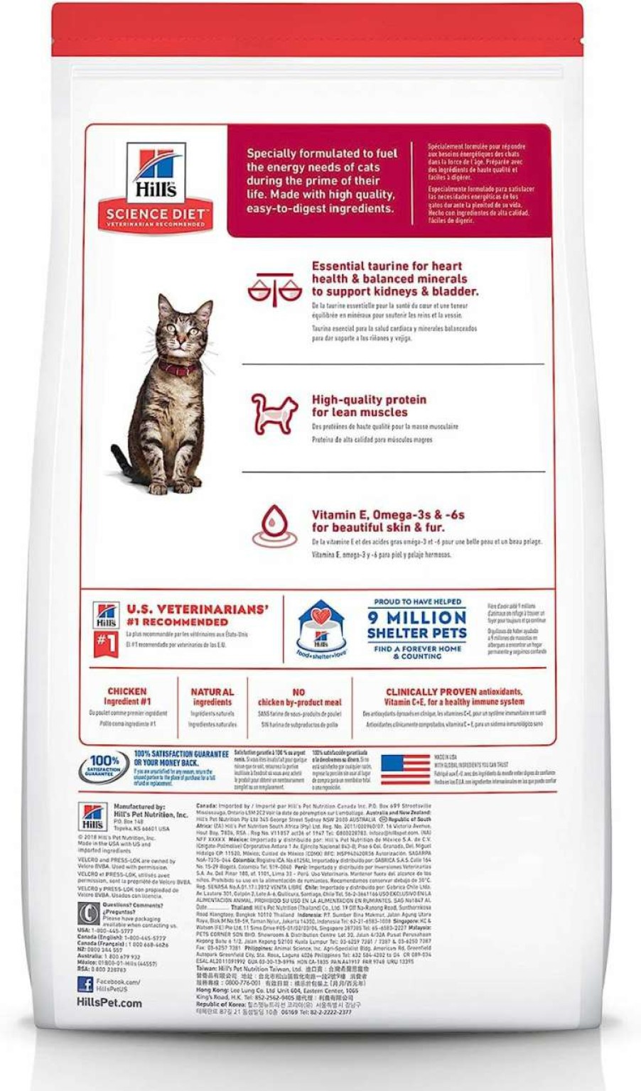 cat food Hill's Pet Nutrition | Hill'S Pet Nutrition Science Diet Dry Cat Food, Adult, Chicken Recipe, 4 Lb. Bag