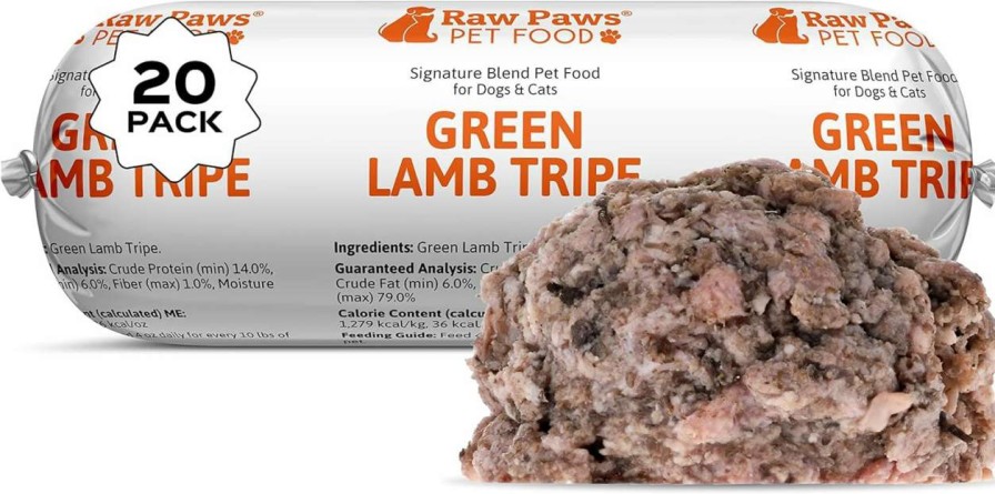 cat food wet Raw Paws | Raw Paws Signature Blend Pet Food For Dogs & Cats - Chicken & Vegetable Recipe, 1-Lb Rolls (20 Pack) - Freshly Made In Usa, Dog Food Roll - Raw Diet Cat Food - Raw Frozen Dog Food - Meat Log Dog Food