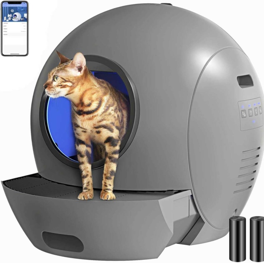 cat litter ELS PET | Upgraded Self Cleaning Litter Box: Els Pet 60L Self Cleaning Cat Litter Box, Odor Eliminating Automatic Cat Litter Box Self Cleaning, Large Cat Litter Box For Multiple Cats