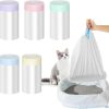 cat litter Tinlade | 50 Count Jumbo Cat Litter Box Liners Large Drawstring Cat Litter Liners Unscented Tear Resistant Cat Litter Bags For Trash Waste To Keep Your Home Clean (Gray, Red,39 X 22 Inch)