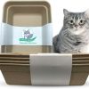 cat litter Kitty Potty | Kitty Potty (4-Pack) Disposable Cat Litter Boxes, Sustainable And Biodegradable, Portable Cat Litter Box, For Indoor Cats And Smaller Animals, Can Also Be Used As A Litter Box Liner