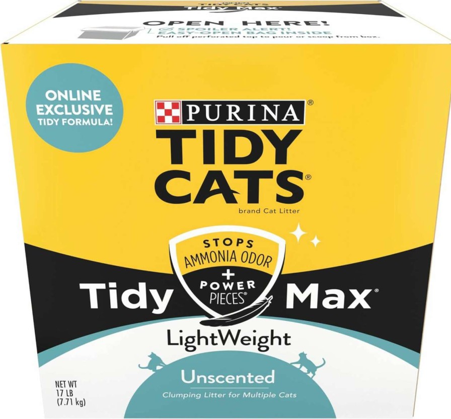 cat litter Purina Tidy Cats | Tidy Cats Tidy Max Lightweight Unscented Cat Litter Clumping Formula - 17 Lb. Box