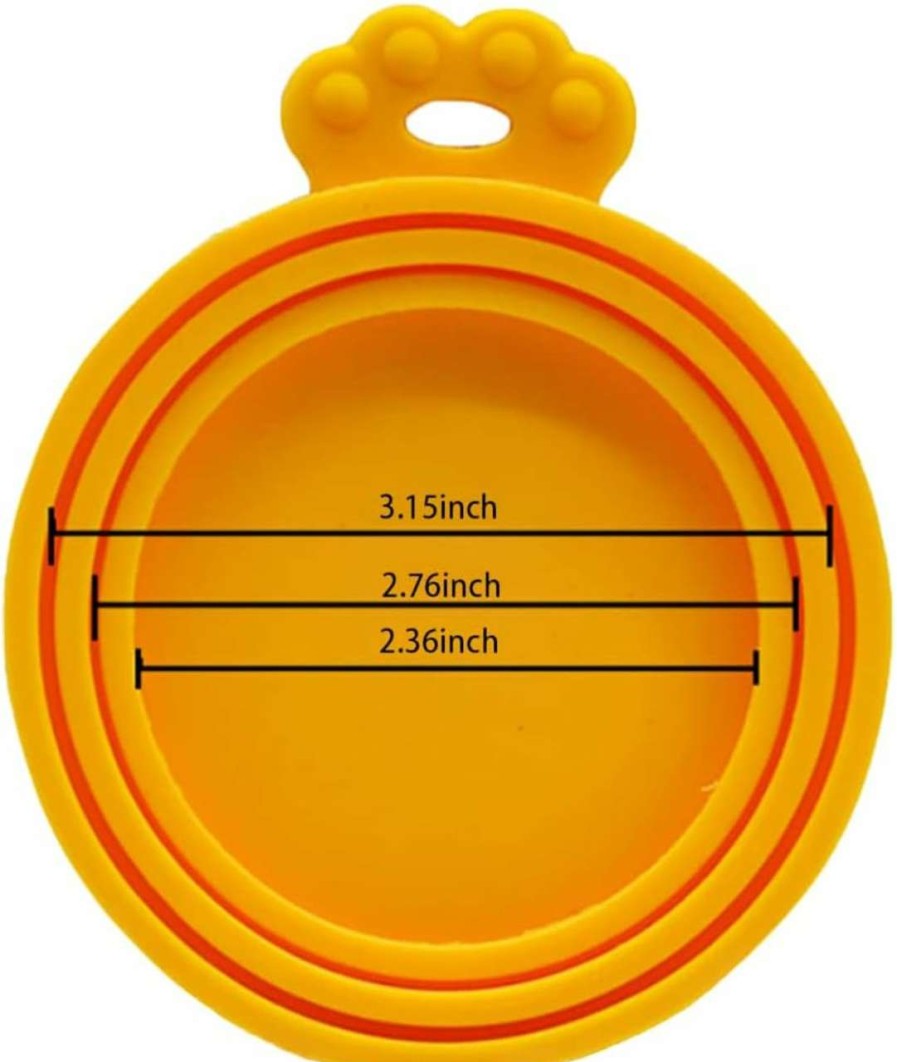 cat food Generic | 4Pcs Pet Can Silicone Preservation Lid Cat Food Dog Food Can Sealing Lid 3-In-1 Universal Food Preservation Lid Pet Can Lid