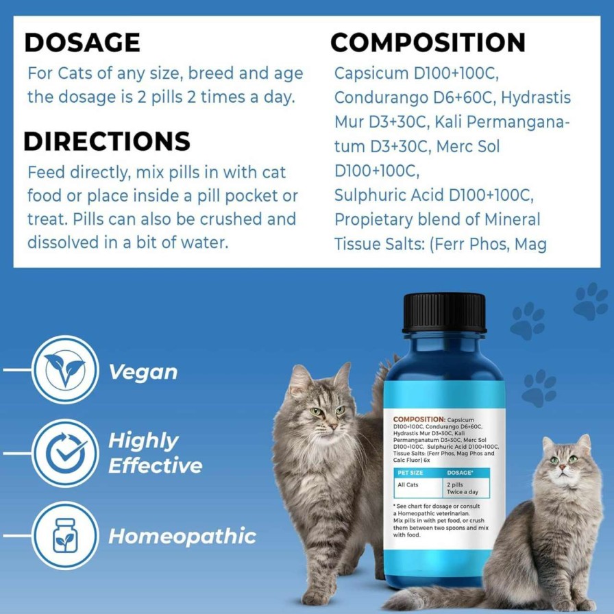 cat food dry BestLife4Pets | Bestlife4Pets Oral Health For Cats - Cat Dental Care Supplement Anti Inflammatory Pain Relief For Stomatitis Gingivitis And Gum Disease Cat Supplies For Dental Care - Easy To Use Pills