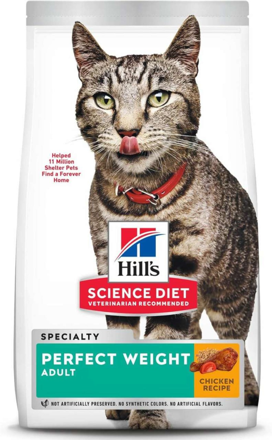 cat food dry Hill's Science Diet | Hill'S Science Diet Dry Cat Food, Adult, Perfect Weight For Healthy Weight & Weight Management, Chicken Recipe, 3 Lb. Bag