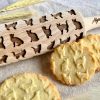 cat food Algis Crafts | Kid Rolling Pin Meow Cats For Embossed Cookies. Laser Engraved Dough Roller For Handmade Cookies Gift For Kid Boy, Girl Birthday By Algis Crafts