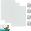 cat litter UOIENRT | 3Pcs Cat Litter Box Pee Shields, Multi-Functional Pvc Transparent Litter Box Splash Guard For Open Top Litter Pan(Litter Box Not Included)