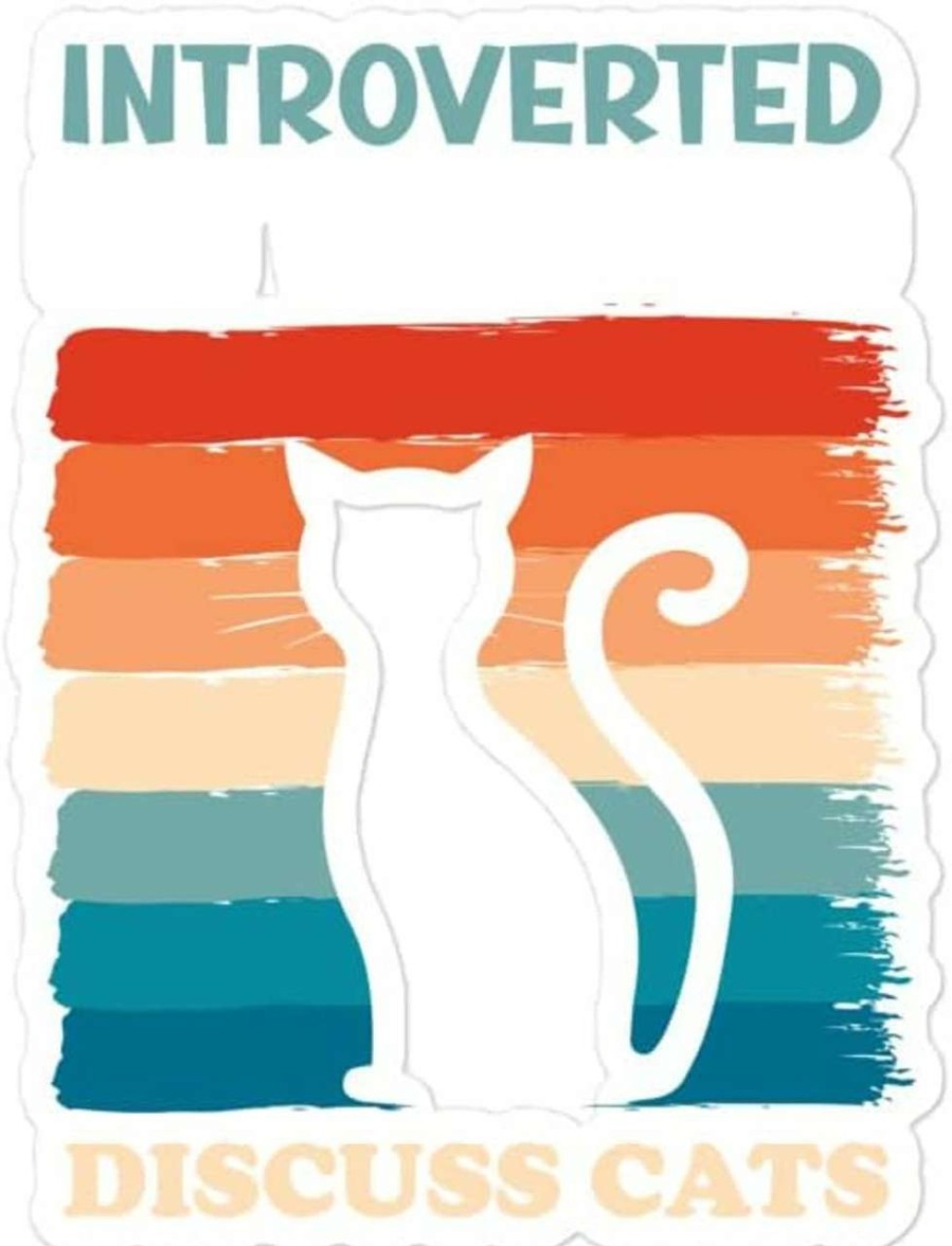 cat food dry 2myhands | 2Myhands Introverted But Willing To Discuss Retro Cat Shadow Stickers