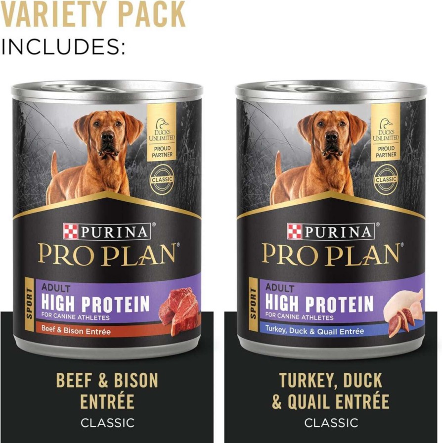 cat food wet Purina Pro Plan | Purina Pro Plan Sport High Protein Wet Dog Food Variety Pack - (12) 13 Oz. Cans