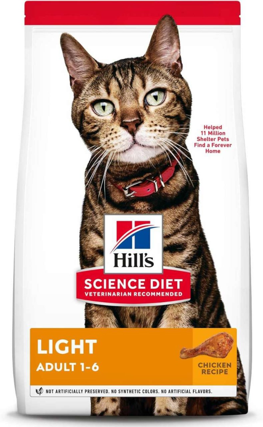 cat food dry Hill's Science Diet | Hill'S Science Diet Dry Cat Food, Adult, Light For Healthy Weight & Weight Management, Chicken Recipe, 7 Lb. Bag