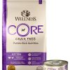 cat food Wellness Natural Pet Food | Wellness Core Grain-Free Kitten Formula Dry Cat Food, 2 Pound Bag + Wet Canned Cat Food, Kitten Turkey & Chicken Liver, 3 Oz Can - 12-Pack