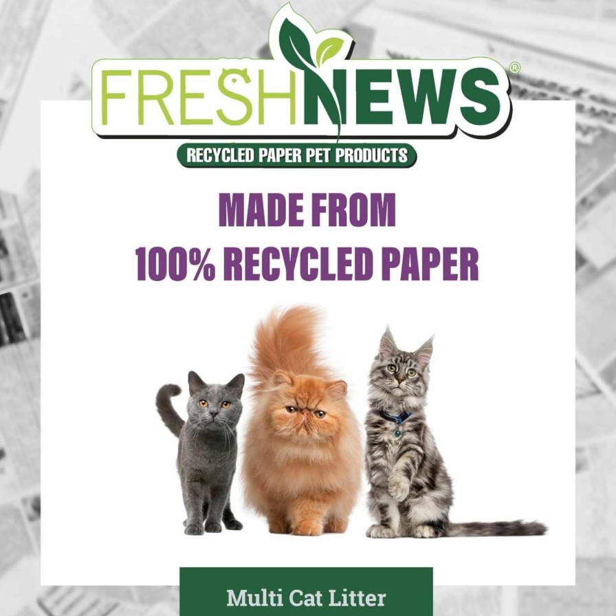 cat litter Fresh News | Fresh News Recycled Paper, Original Pellet Cat Litter, 25 Pound