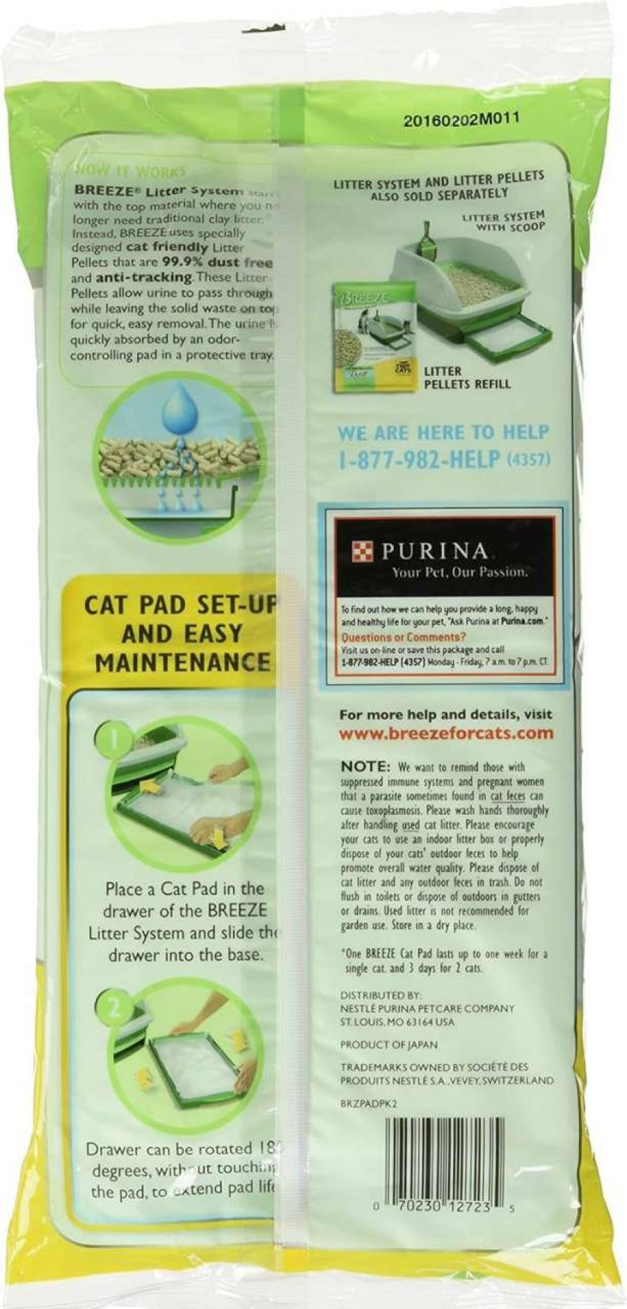 cat litter Purina Tidy Cats | Purina Tidy Cats Breeze Cat Pads Refill Pack - 10-Count Pouches