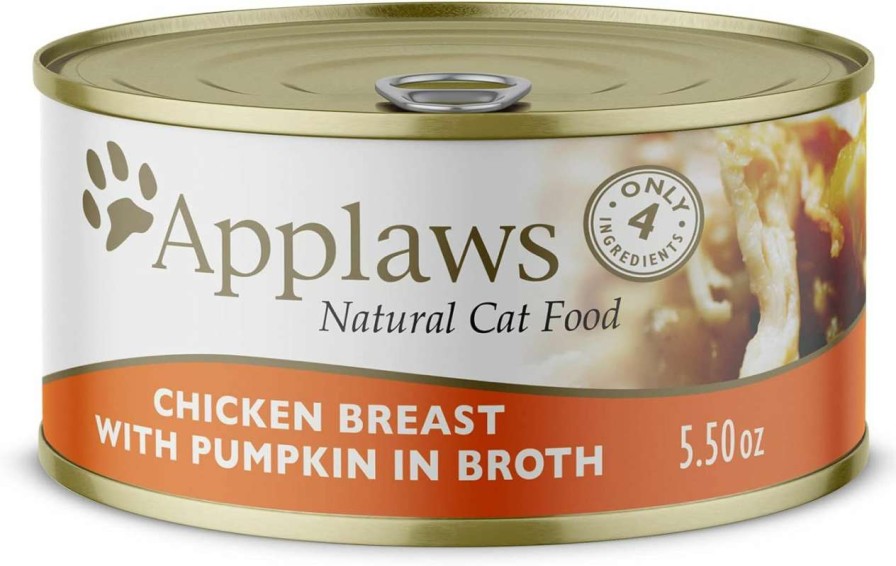 cat food Applaws | Applaws Natural Wet Cat Food, 24 Count, Limited Ingredient Canned Wet Cat Food, Tuna Fillet In Broth, 5.5Oz Cans