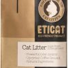 cat litter ETICAT | Eticat Natural Cat Litter From Upcycled Coffee Grounds - Alternative To Clay And Pellet Litter - Unscented Cat Litter Clumping - Lightweight Litter - Powerful Odor Control - Easy To Scoop - 13 Lb