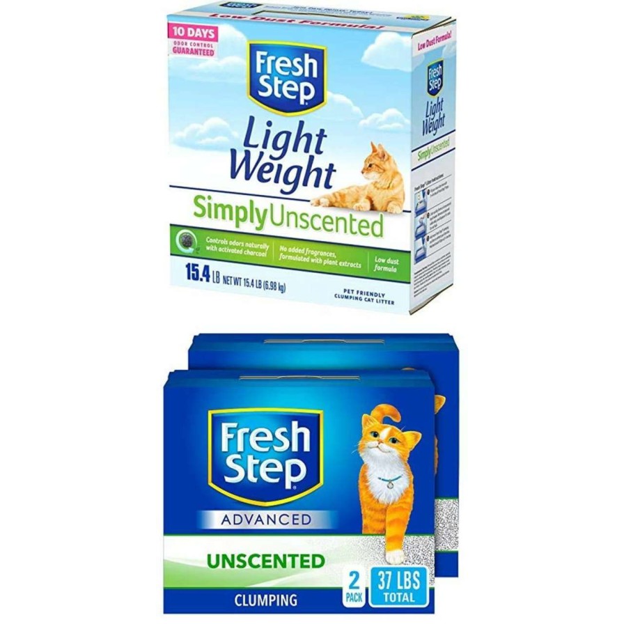 cat litter Fresh Step | Fresh Step Advanced Clean Paws Clumping Cat Litter & Advanced Extreme Clumping Cat Litter With Odor Control - Mountain Spring Scent