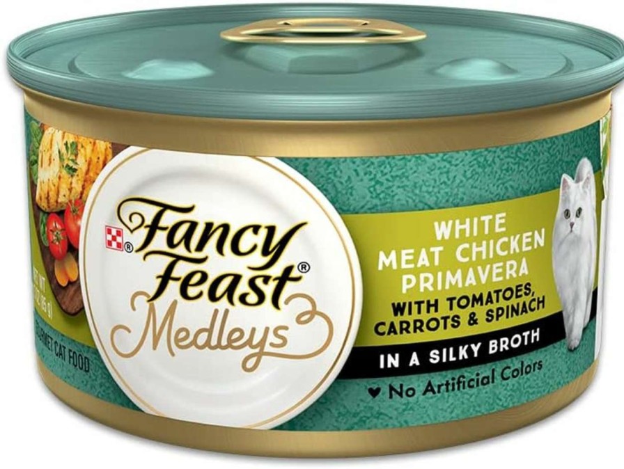 cat food PURINA Fancy Feast | Fancy Feast Elegant Medley Chicken Primavera Cat Food (6 Cans)