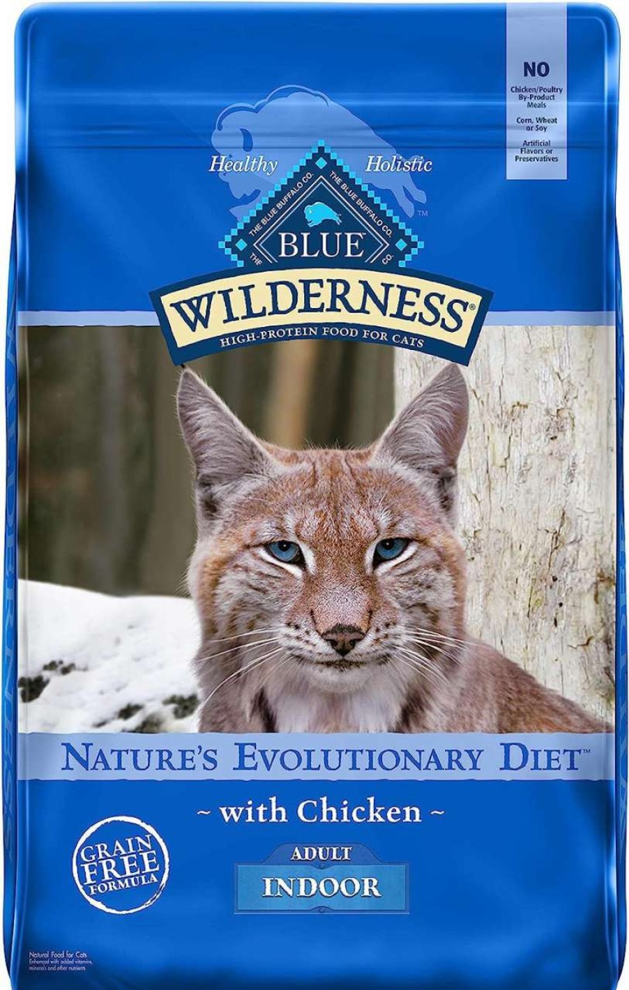 cat food Blue Buffalo | Blue Buffalo Wilderness High Protein, Natural Adult Indoor Dry Cat Food, Chicken 11-Lb